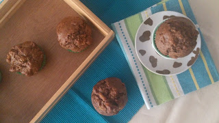 Muffins de higos y nueces al cacao chocolate desayuno merienda postre magdalenas receta casera tradicional sencilla Cuca 