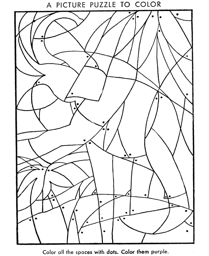 Hidden Picture Coloring Page Fill In