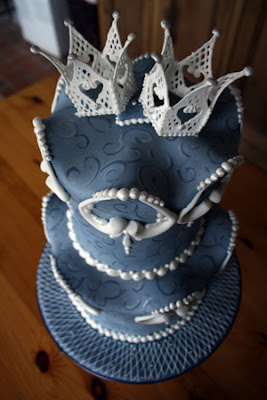 Crown Blue Wedding Cakes