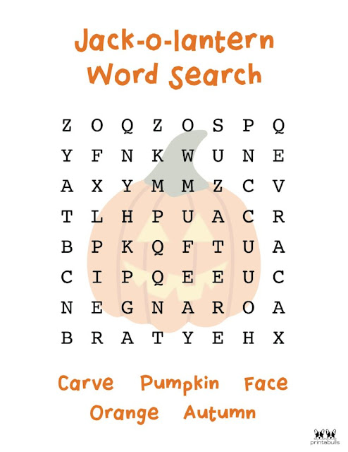 Easy Halloween Word Search 4