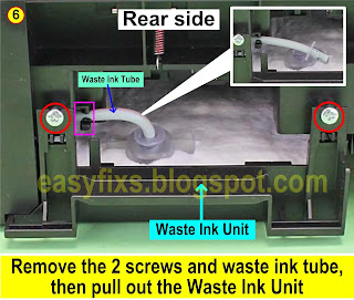 How to replace or clean the waste ink pad on the Epson L100, L101 - 06