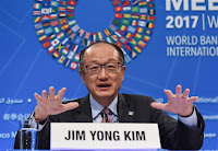 World Bank President Jim Yong Kim speaks at the opening press conference of the 2017 World Bank and International Monetary Fund (IMF) Spring Meetings in Washington DC, April 20, 2017. (Photo Credit: Xinhua) Click to Enlarge.