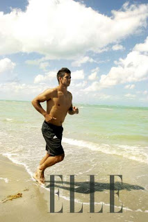 Shirtless photo of Fernando Verdasco on Spanish Elle magazine.