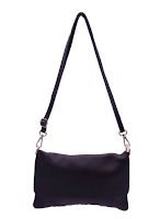 Bolso bandolera piel negro