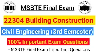 22304 Building Construction Important MSBTE Exam Questions