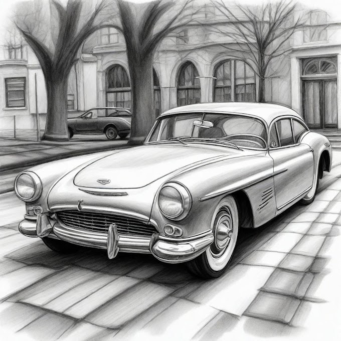 How to draw a car step by step with pencil in 2024