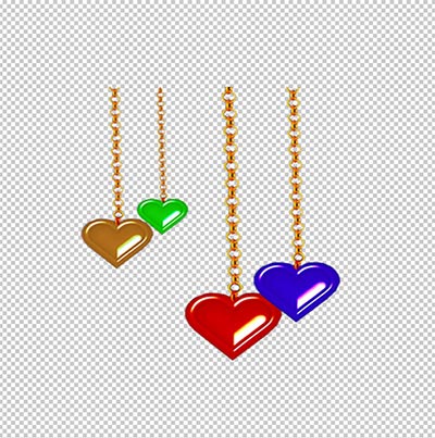 colorful hearts decor png clipart transparent background free download