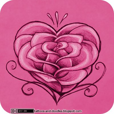 Tattoos Roses on Tattoos And Doodles  Rose Heart
