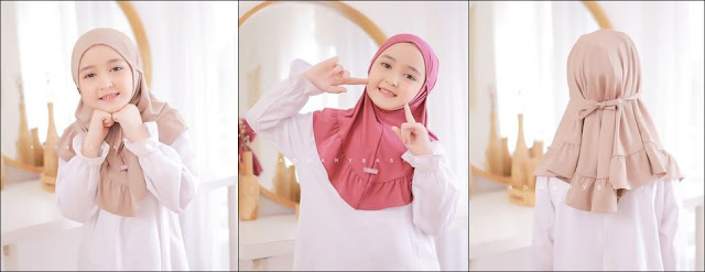 hijab anak bergo jersey umur 3 sampai 7 tahun