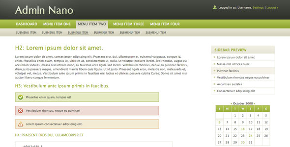 AdminNano - ThemeForest Item for Sale