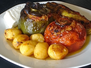 Traditional Greek Stuffed Vegetables - Gemista - Recipe