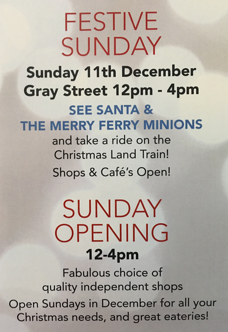 Festive Sunday shopping in Broughty Ferry 11 December /2016