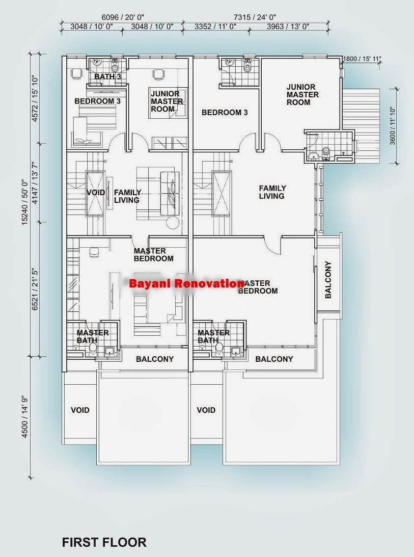 Sample Plan Rumah  Teres 2lantai Bayani Home Renovation