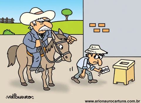 ARIONAURO CARTUNS - Blog do Cartunista Arionauro: Charge Voto de Cabresto