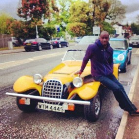 Photo: Chris Attoh Poses With His Fancy Classic Car