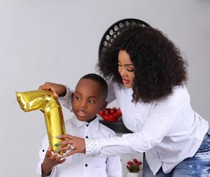 Check out lovely photos Mercy Aigbe released to mark son’s birthday