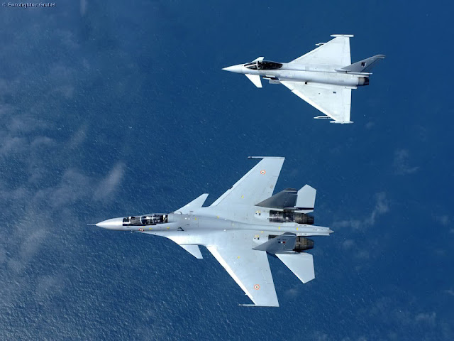 Su-30MKI Flanker and Eurofighter Typhoon