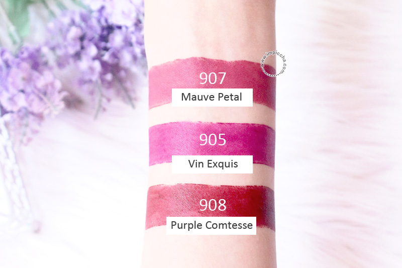 Swatch Loreal Paris Rouge Magique's Lipstick - Purple and Plum