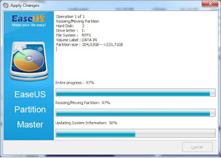 Memperbesar atau memperkecil Ukuran Partisi Hard Disk