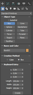 3ds max keyboard create