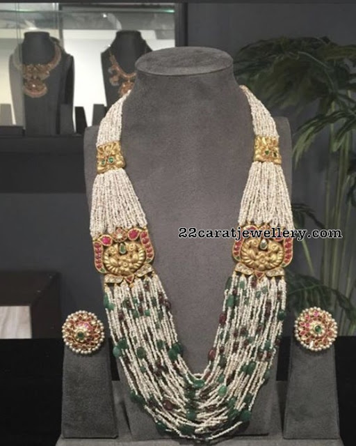 Pearls Long Haram with Peacock Motifs