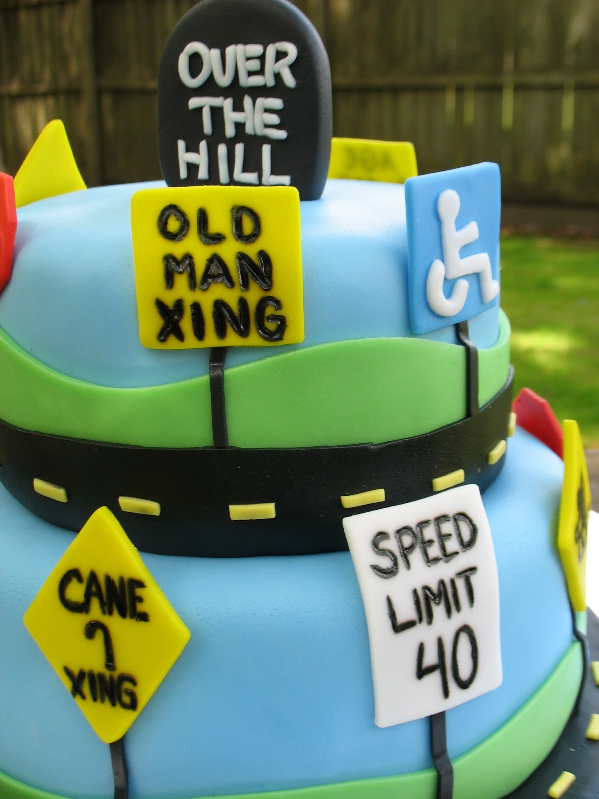 Creative Cakes  by Christy Over the Hill cake 