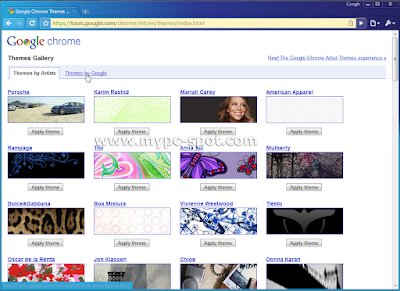 Pilihan Tema Google Chrome