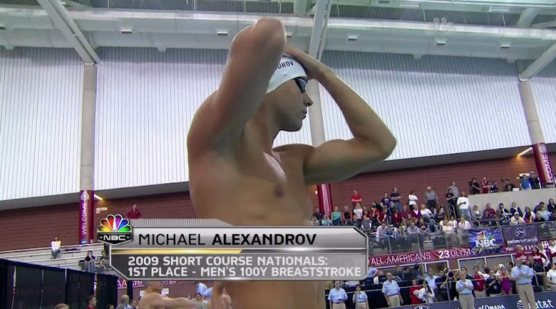 Michael Alexandrov Shirtless at Short Course National Championships 2010