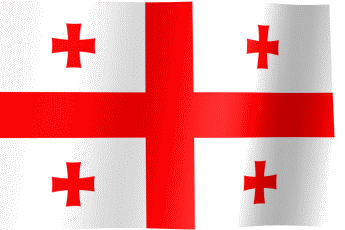 The waving flag of Georgia (Animated GIF)