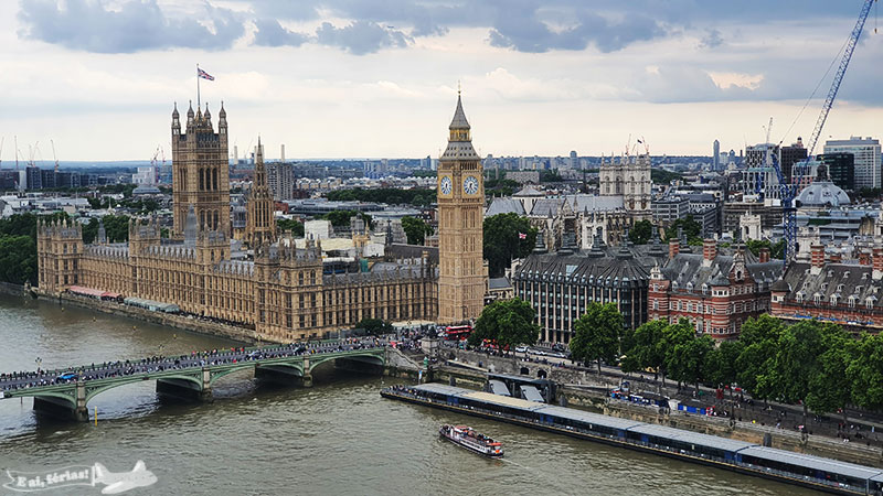 Parlamento Britânico visto da London Eye.