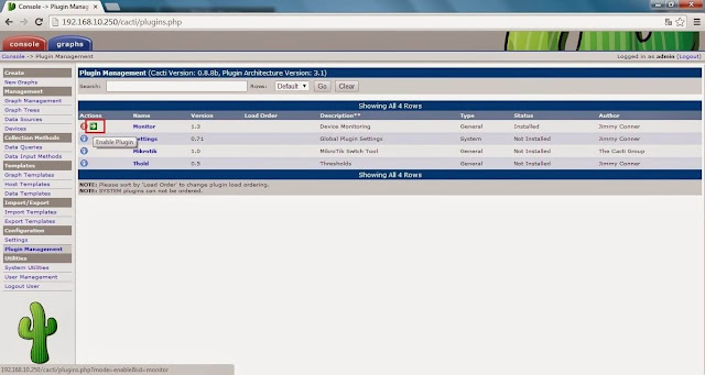 Cara menambahkan plugin cacti