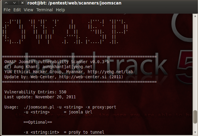 Joomscan+4.4.2012+Security+Scanner+-+623+Vulnerabilities+Added