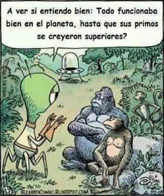 Meme de humor sobre la evolución