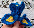 Crocheted blue iris