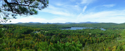 View of Loon Lake and Gore Mountain from Stewart Mountain, Sunday morning, 10/04/2015.

The Saratoga Skier and Hiker, first-hand accounts of adventures in the Adirondacks and beyond, and Gore Mountain ski blog.