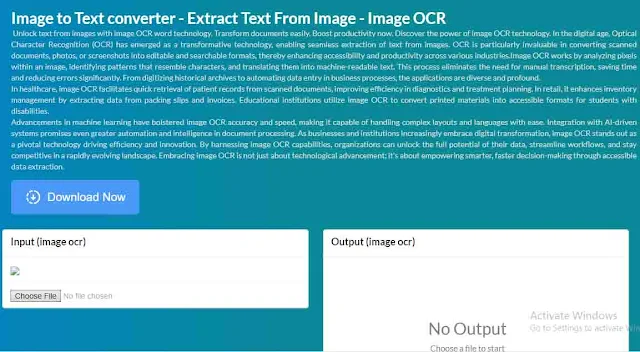 Image-to-Text converter - Extract Text From Image - Image OCR