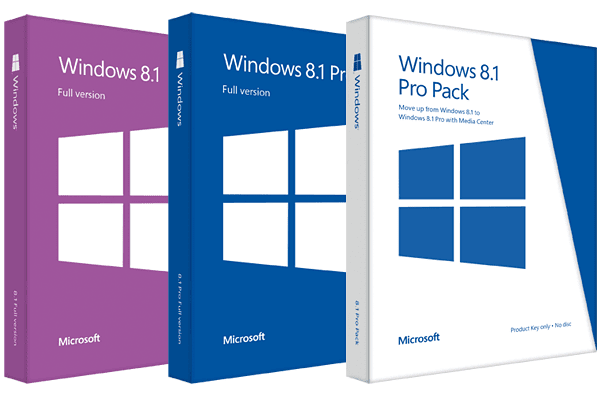 Todas as versões do windows 8