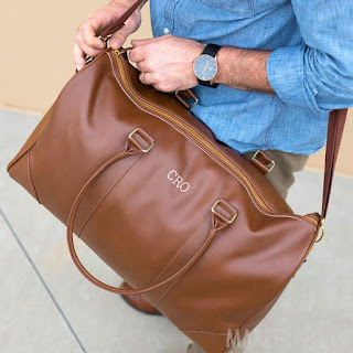 leather weekender bag