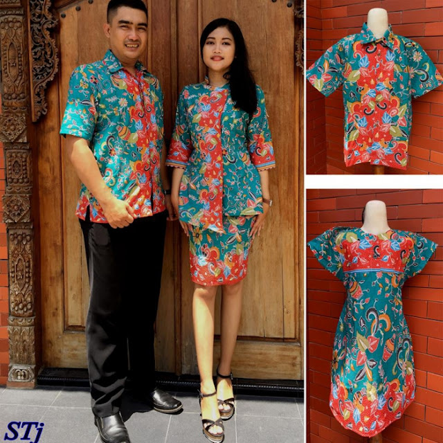 37 Model Baju Batik Couple Pasangan Modern Cantik 2019 