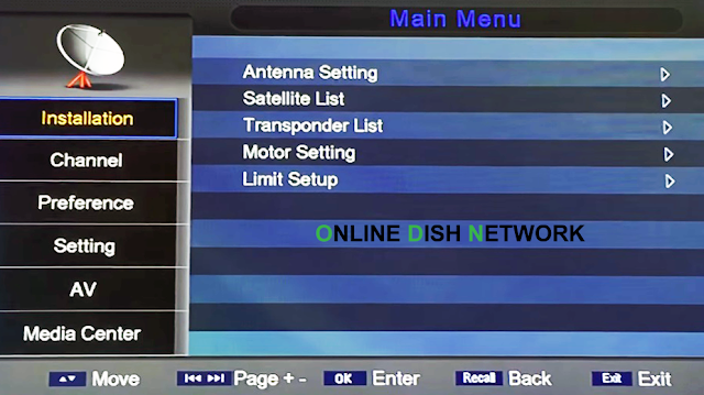 neosat 550D HD receiver Menu