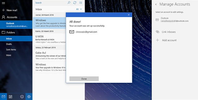 Setting Email di Windows 10