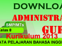 Download Administrasi Bahasa Inggris K13 SMP/MTs Kelas 8