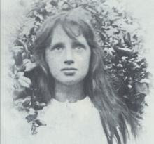 Portrait de Virginia Woolf enfant, songeuse