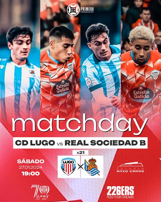 Ver en directo el CD Lugo - Real Sociedad B