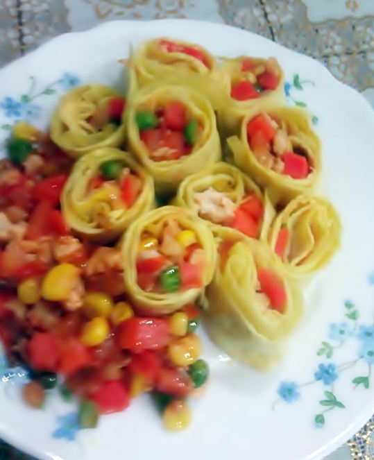 Resepi  Egg Roll With Mix Vegie (^_^)v ~ Hudalululoveyou