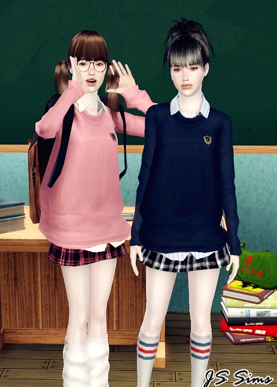 [JS SIMS 3] Japanese School Uniform Set  move to js-sims 