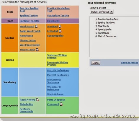 select activities