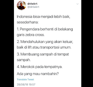 26 Pendapat Sederhana Warganet Ini bisa Membuat Indonesia jadi Lebih Baik