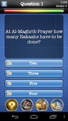 Children can install Ramadan quiz game app on smartphone or tablets to play this fun game.