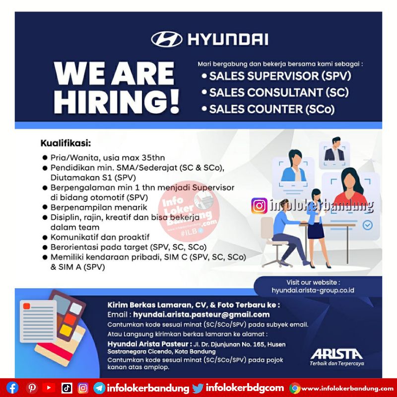 Lowongan Kerja Hyundai Arista Pasteur Bandung Desember 2023
